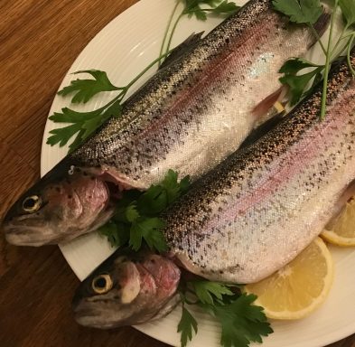 Fresh fish local rainbow trout